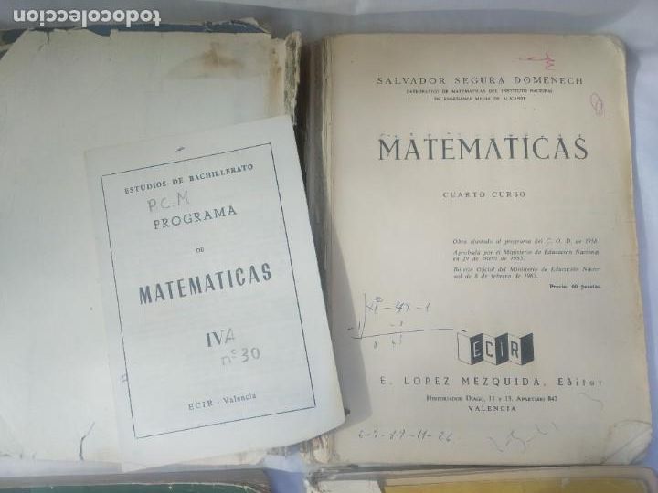 Libros de segunda mano: LIBROS MATEM&Aacute;TICAS 1 - 2 - 3 Y 4 CON PROGRAMA - ECIR - *R - Foto 7