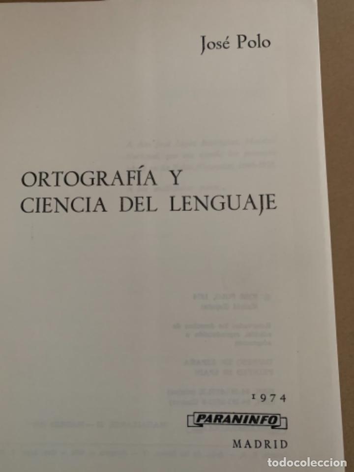 Libros de segunda mano: Ortograf&iacute;a y ciencia del lenguaje (Bols, 5) - Foto 2