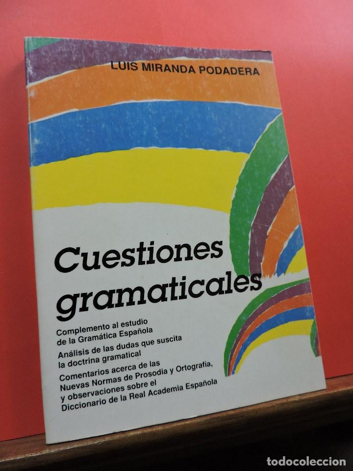 Libros de segunda mano: Cuestiones gramaticales. MIRANDA PODADERA, Luis. 8&ordf; Ed. Editorial Hernando 1987 - Foto 1