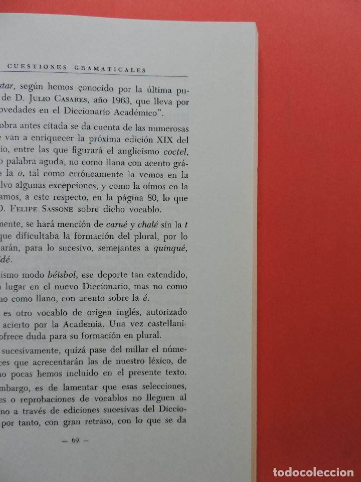 Libros de segunda mano: Cuestiones gramaticales. MIRANDA PODADERA, Luis. 8&ordf; Ed. Editorial Hernando 1987 - Foto 5