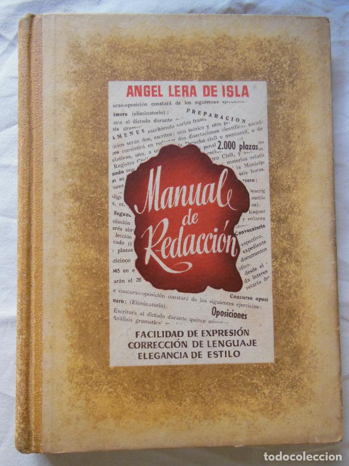 Libros de segunda mano: MANUAL DE REDACCION. 1946 ANGEL LERA DE ISLA - Foto 1