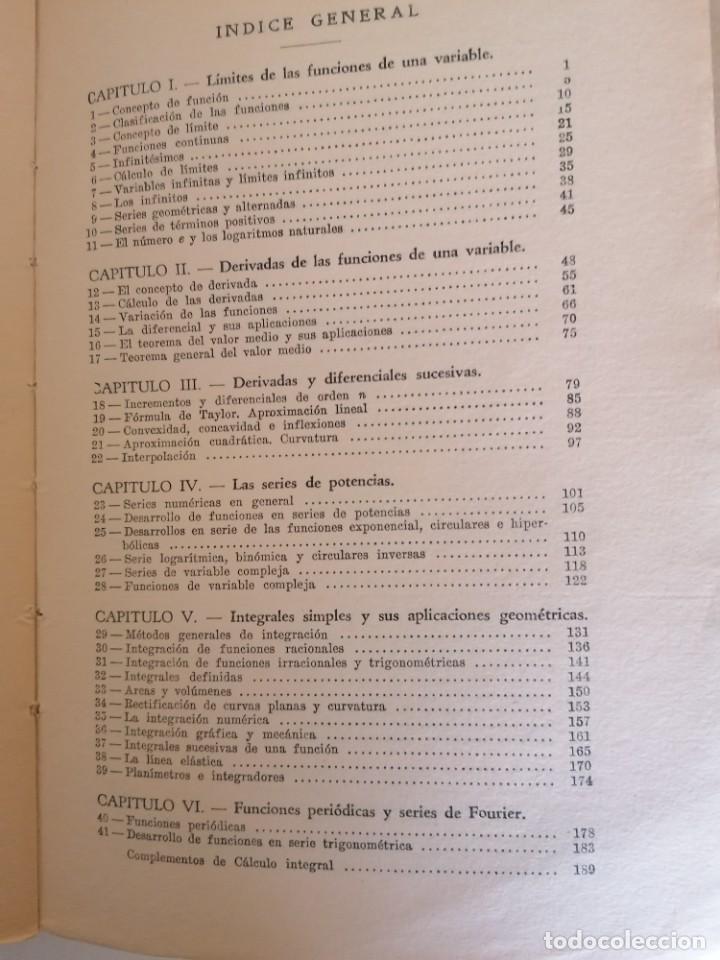 Libros de segunda mano: CURSO DE CALCULO INFINITESIMAL. REY PASTOR - Foto 4