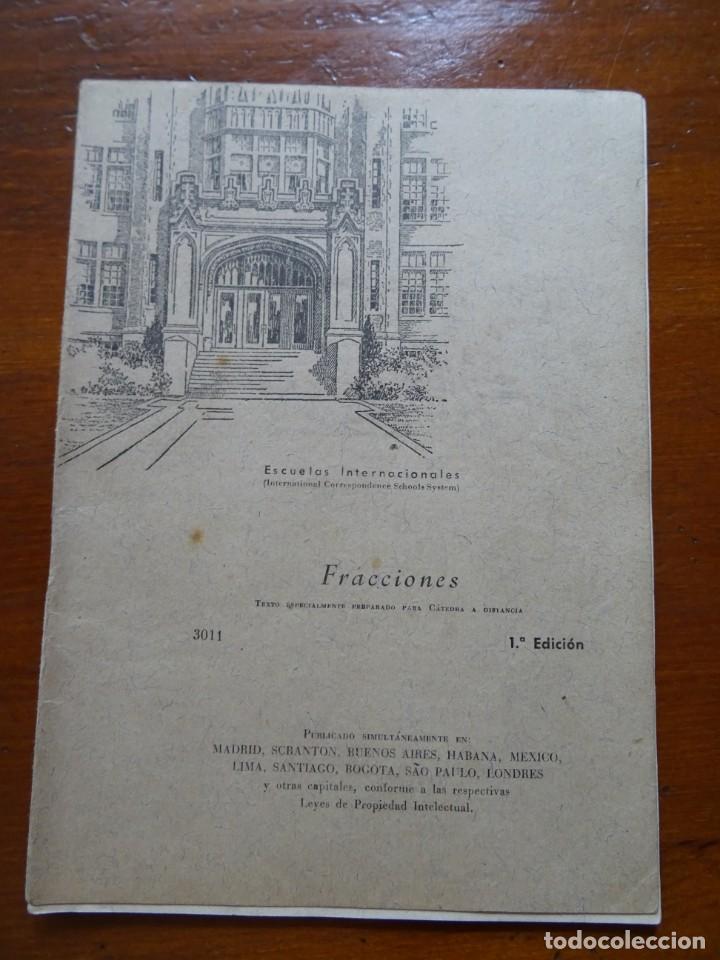 Libros de segunda mano: Escuelas Internacionales, fracciones 38 pags