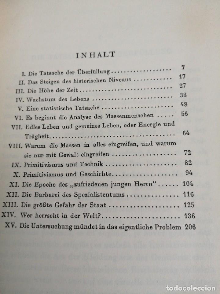 Libros de segunda mano: Libro JOS&Eacute; ORTEGA Y CASSET DER AUFSTAND DER MASSEN - Foto 3