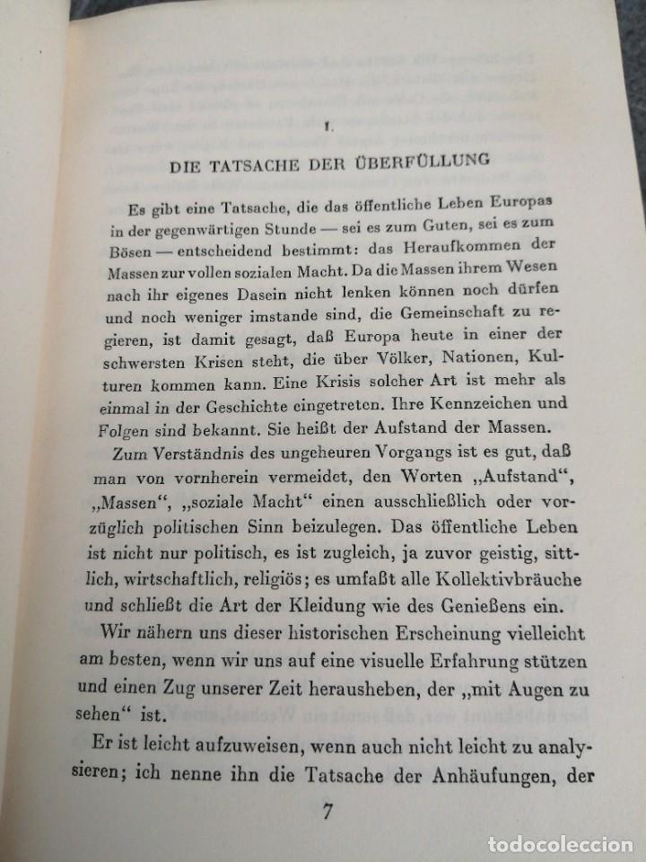 Libros de segunda mano: Libro JOS&Eacute; ORTEGA Y CASSET DER AUFSTAND DER MASSEN - Foto 6