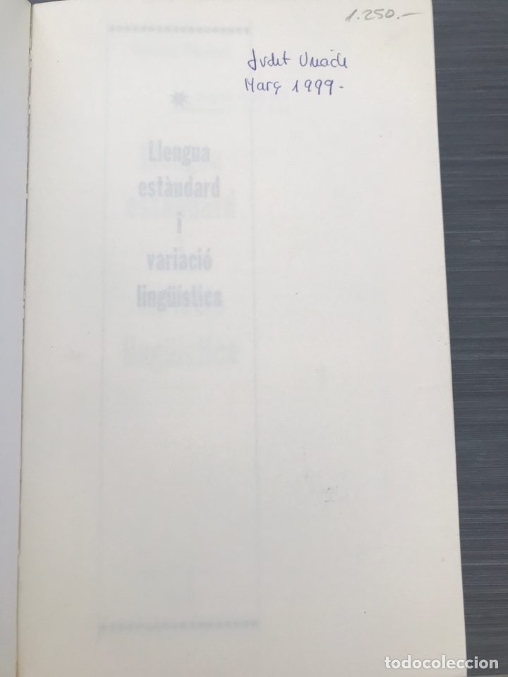 Libros de segunda mano: LLENGUA ESTANDARD I VARIACIO LINGUISTICA - GABRIEL BIBILONI (CONTEXTOS 3 I 4) - Foto 3