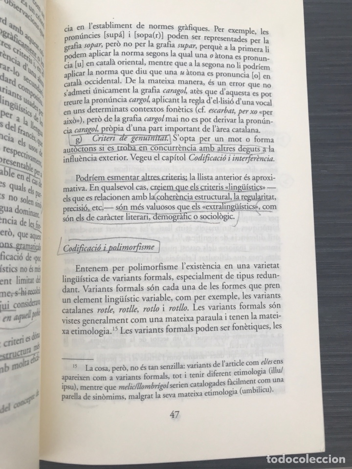 Libros de segunda mano: LLENGUA ESTANDARD I VARIACIO LINGUISTICA - GABRIEL BIBILONI (CONTEXTOS 3 I 4) - Foto 4