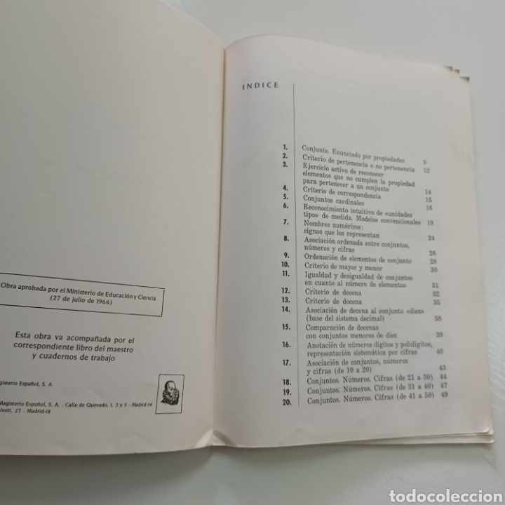 Libros de segunda mano: CONJUNTOS Y NUMEROS 1 EDITORIAL MAGISTERIO ESPA&Ntilde;OL - Foto 3