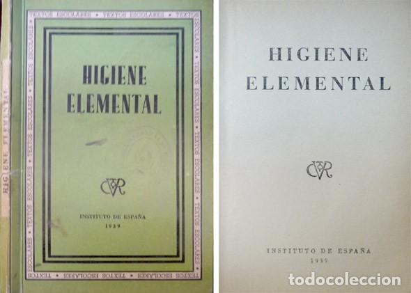 Libros de segunda mano: Higiene Elemental. 1939 (&lsquo;Textos Escolares&rsquo;). - Foto 1