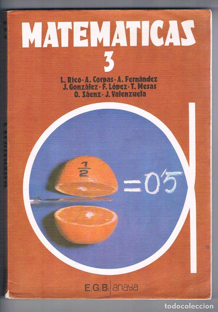Libros de segunda mano: Libro de texto Matematicas 3 egb anaya 1981 **- - Foto 1