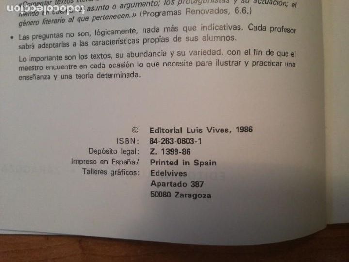 Libros de segunda mano: Lecturas comentadas Edelvives 6 EGB 1986 - Foto 7