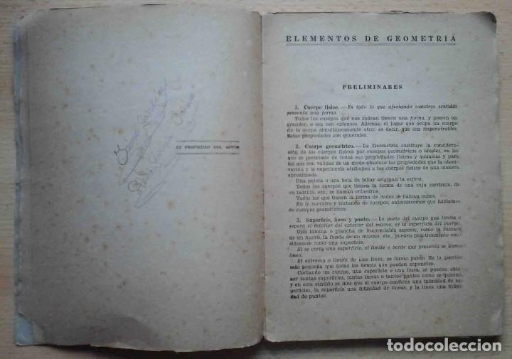 Libros de segunda mano: Elementos de geometr&iacute;a (F&eacute;lix Correa) 1943 - Foto 4