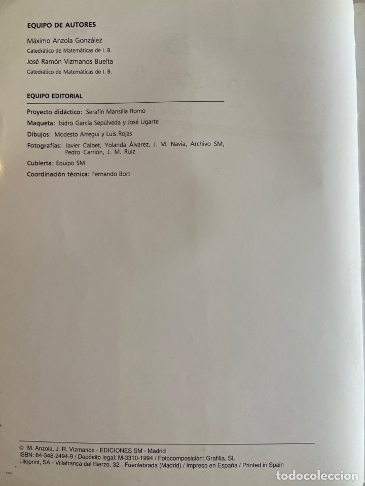 Libros de segunda mano: Matem&aacute;ticas II COU SM - Foto 2
