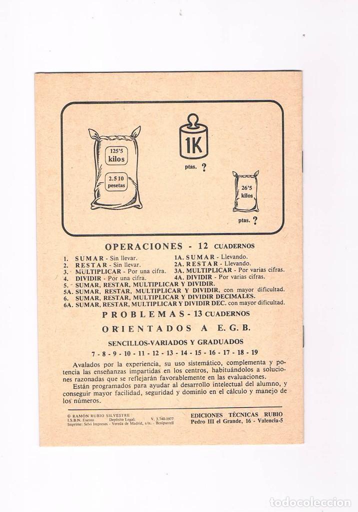 Libros de segunda mano: Cuaderno problemas rubio numero 6 1977 sin usar ** - Foto 2