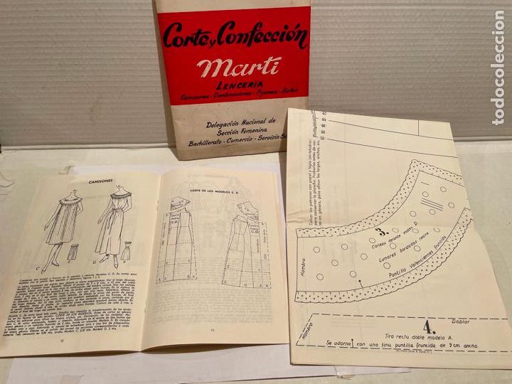 Libros de segunda mano: BLOCK CUADERNO CORTE Y CONFECCION MARTI - LENCERIA - Foto 2