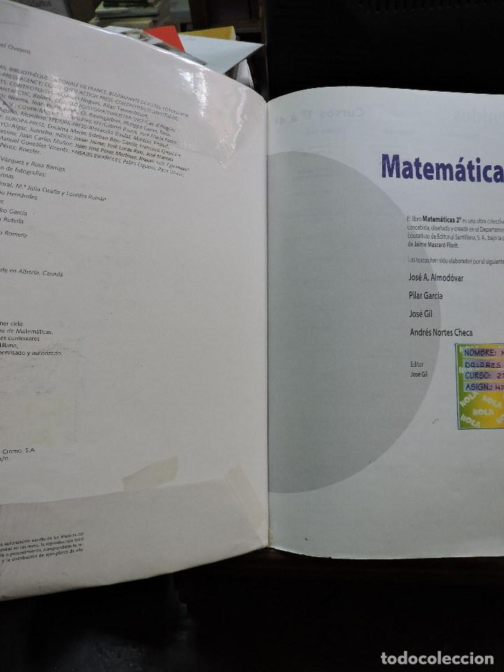 Libros de segunda mano: Matem&aacute;ticas 2&ordm; Curso. Santillana Secundaria - Foto 2