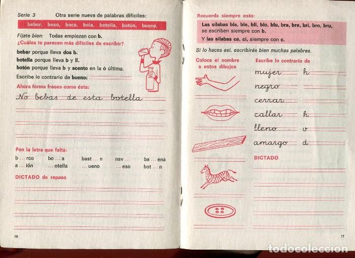 Libros de segunda mano: CUADERNO DE EJERCICIOS DE ORTOGRAFIA BASICA 1 EDELVIVES 1969 - Foto 4