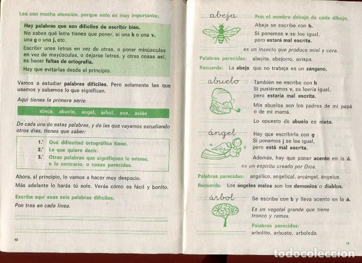 Libros de segunda mano: CUADERNO DE EJERCICIOS DE ORTOGRAFIA BASICA 1 EDELVIVES 1969 - Foto 6