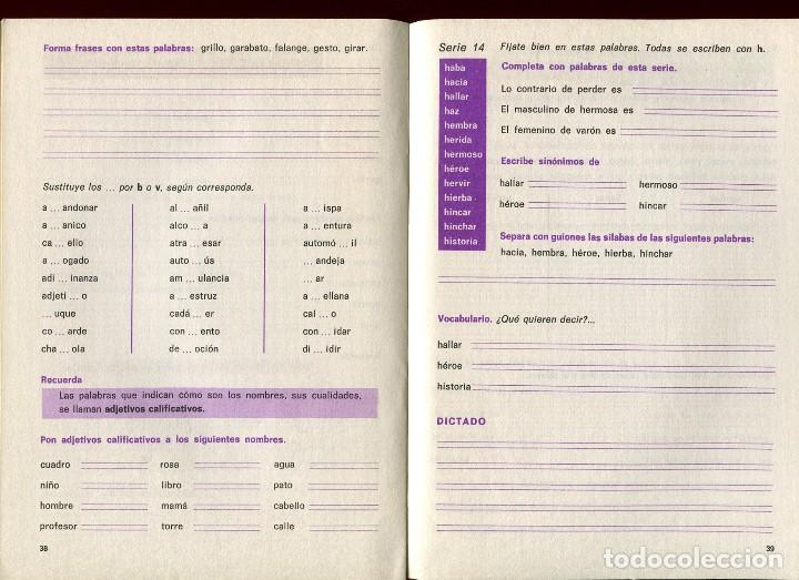 Libros de segunda mano: CUADERNO DE EJERCICIOS DE ORTOGRAFIA BASICA 3 EDELVIVES 1969 - Foto 6