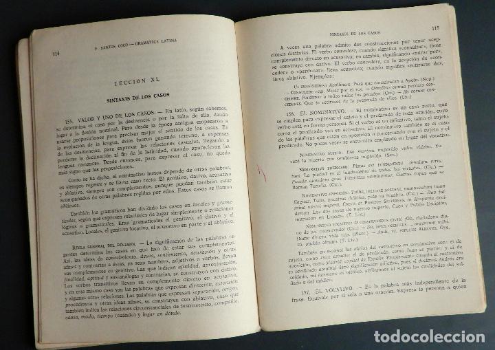Libros de segunda mano: GRAM&Aacute;TICA LATINA - FRANCISCO SANTOS COCO 1959 - Foto 6