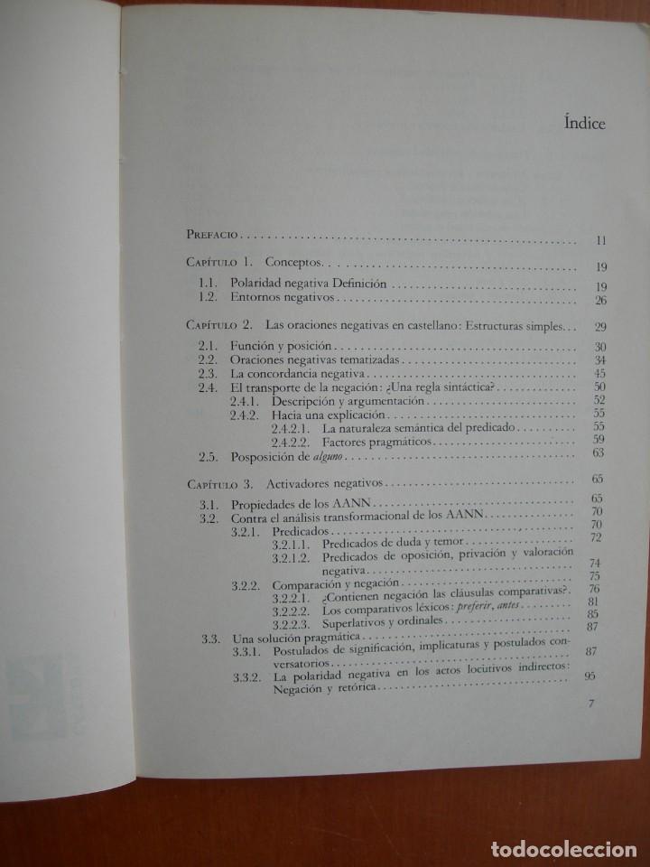 Libros de segunda mano: SOBRE LA NEGACI&Oacute;N / IGNACIO BOSQUE TEXTO - Foto 2