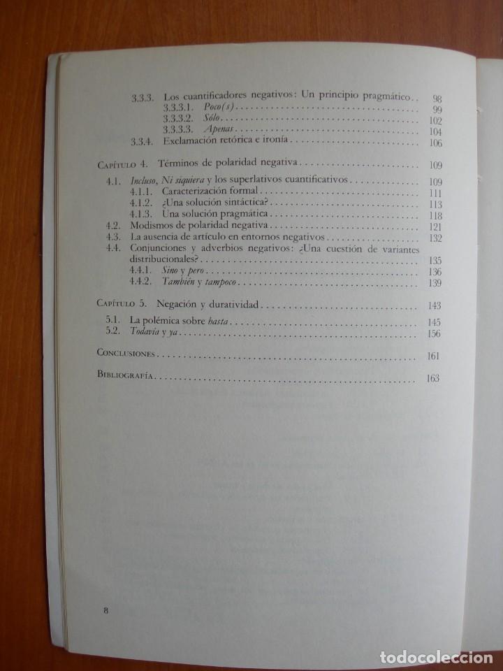 Libros de segunda mano: SOBRE LA NEGACI&Oacute;N / IGNACIO BOSQUE TEXTO - Foto 3