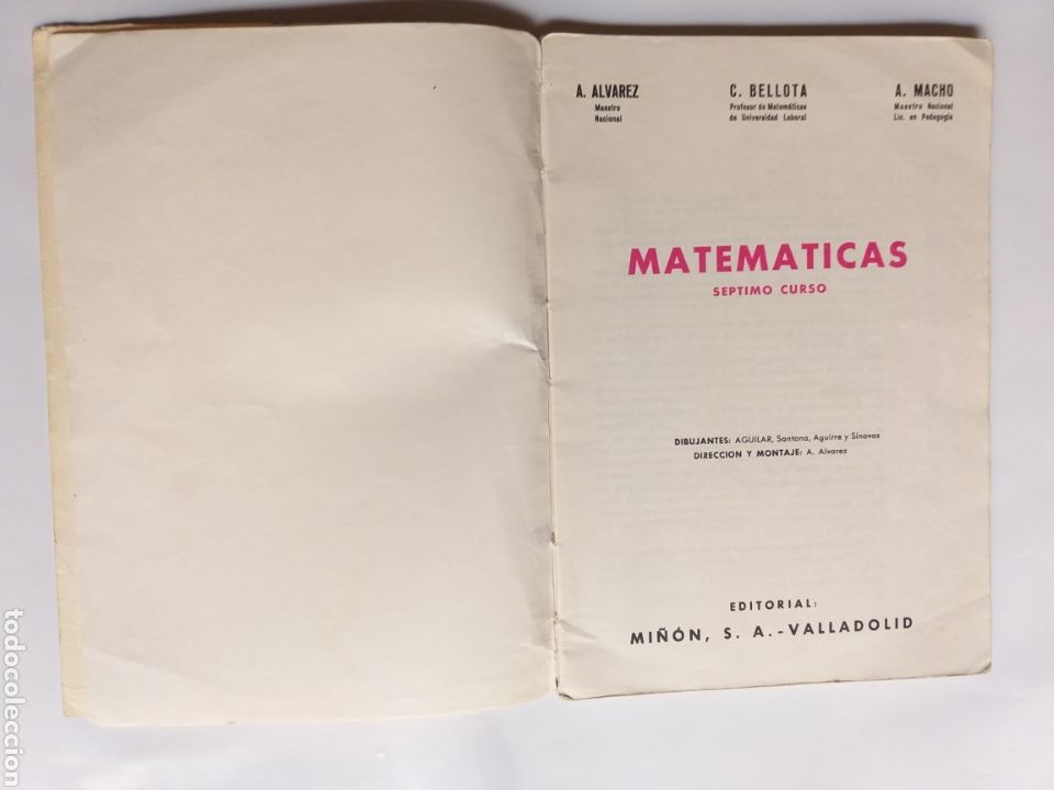 Libros de segunda mano: Matem&aacute;ticas s&eacute;ptimo curso &Aacute;lvarez 1968 . . Escuela ense&ntilde;anza - Foto 7