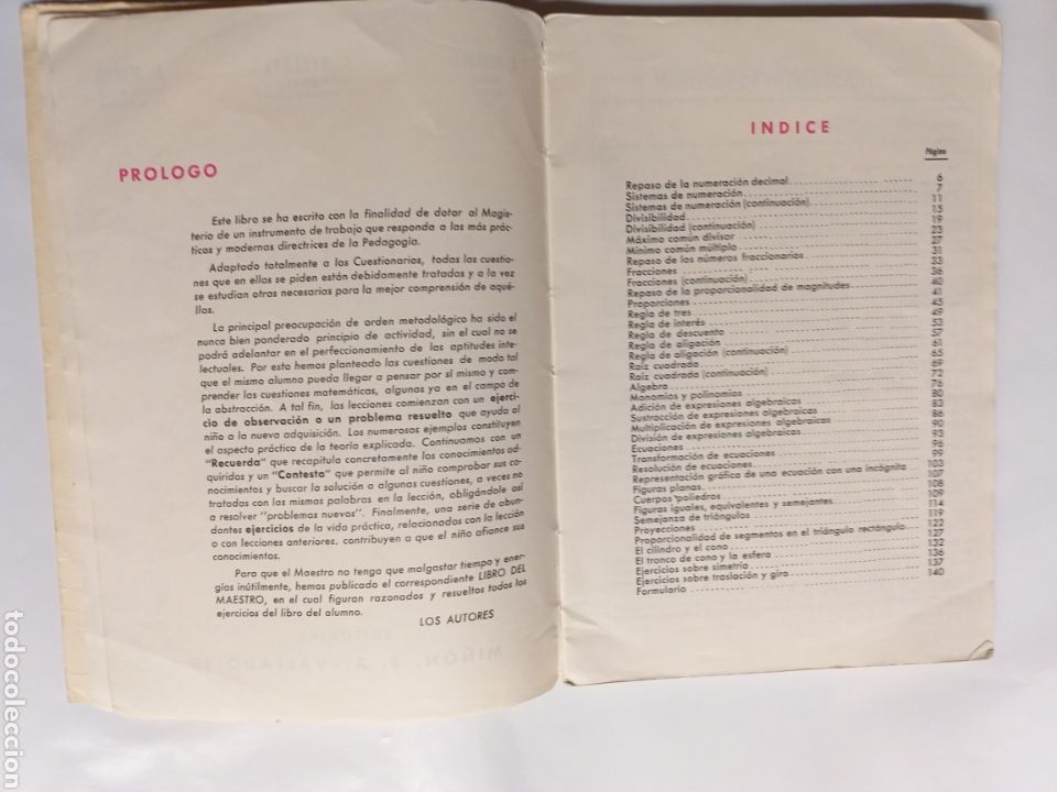 Libros de segunda mano: Matem&aacute;ticas s&eacute;ptimo curso &Aacute;lvarez 1968 . . Escuela ense&ntilde;anza - Foto 8
