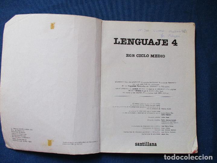 Libros de segunda mano: LENGUAJE 4 / E G B CICLO MEDIO / SANTILLANA - Foto 4