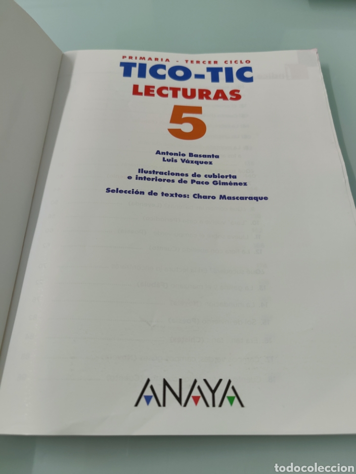 Libros de segunda mano: TIC O-TIC. LECTURAS 5. PRIMARIA TERCER CICLO - Foto 2
