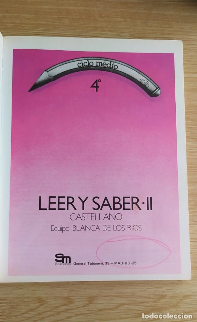 Libros de segunda mano: LIBRO LEER Y SABER &bull;II EGB EDICIONES SM - Foto 4