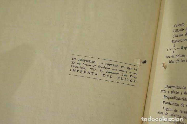 Libros de segunda mano: 1957.- MATEMATICAS CUARTO CURSO. EDITORIAL LUIS VIVES - Foto 3