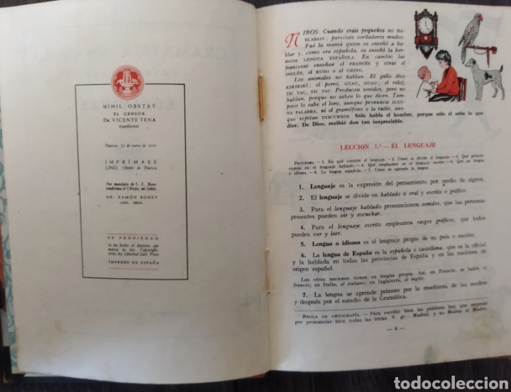 Libros de segunda mano: Gram&aacute;tica Primer grado .Edelvives .1950 - Foto 8