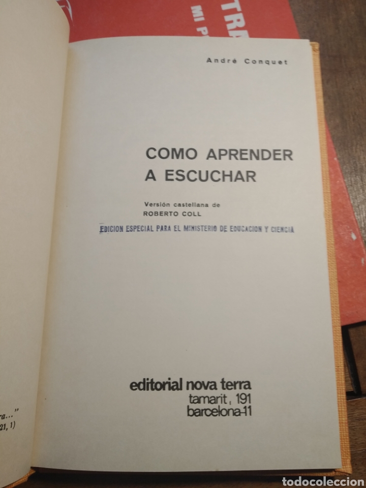 Libros de segunda mano: C&oacute;mo aprender a escuchar. Andr&eacute; conquet. Ed. Nova Terra. 1968 - Foto 2
