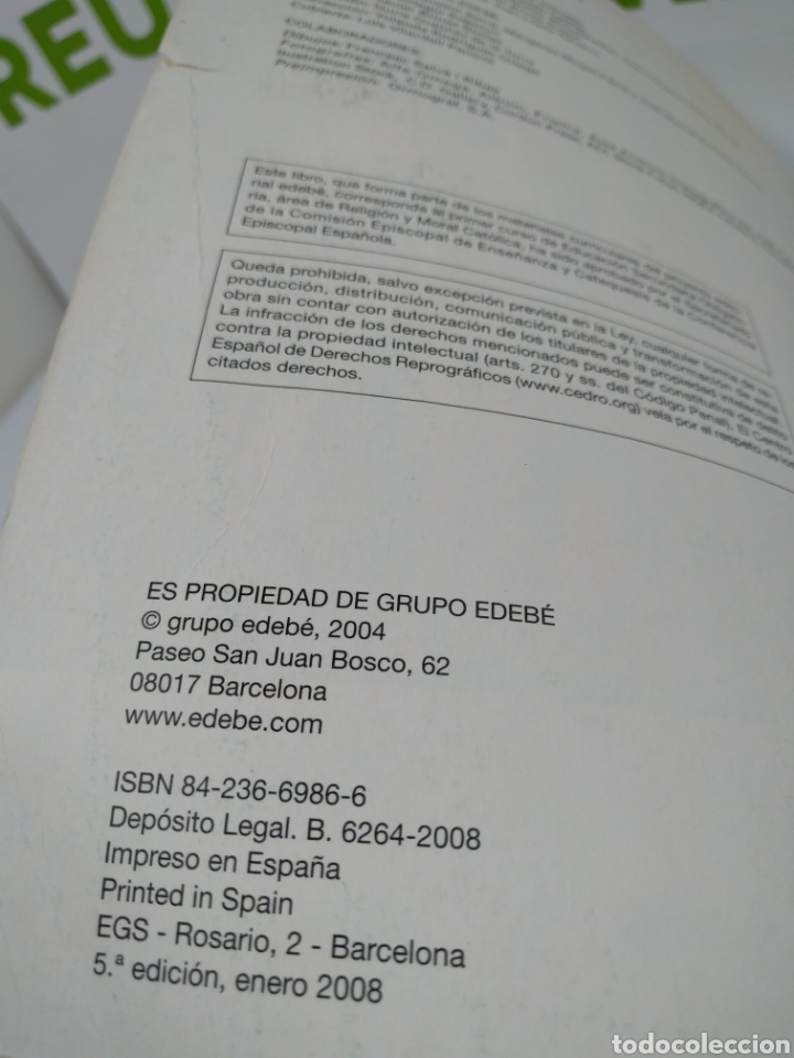 Libros de segunda mano: Religi&oacute;n cat&oacute;lica 1. Edeb&eacute;. Eso. - Foto 4