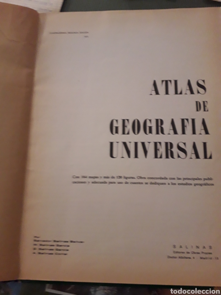 Libros de segunda mano: ATLAS GEOGRAFICO UNIVERSAL. ED. SALINAS. 1975 - Foto 3