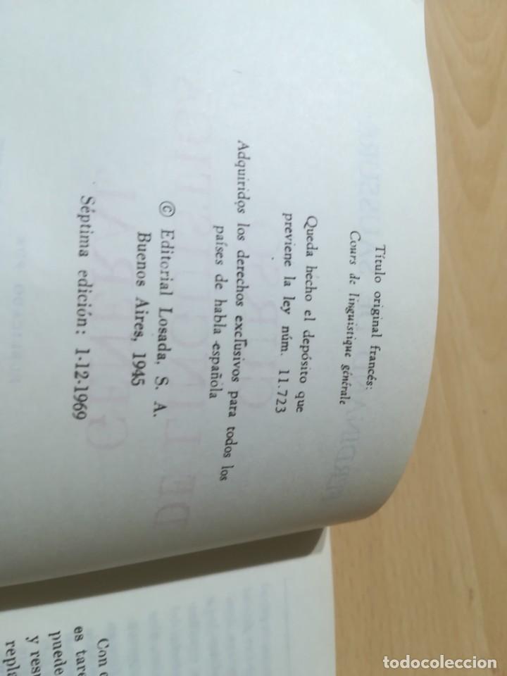 Libros de segunda mano: CURSO DE LING&Uuml;&Iacute;STICA GENERAL / FERDINAND DE SAUSSURE / LOSADA / AI-25 - Foto 7