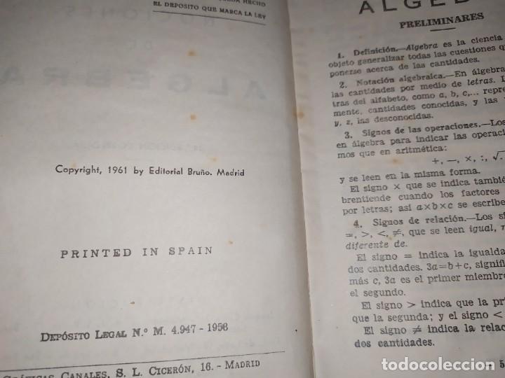 Libros de segunda mano: NOCIONES DE ALGEBRA Y TRIGONOMETR&Iacute;A BRU&Ntilde;O 1958 - Foto 9