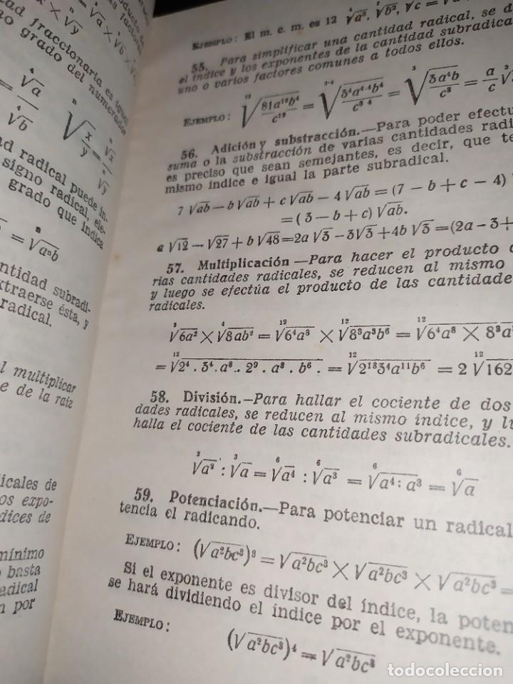 Libros de segunda mano: NOCIONES DE ALGEBRA Y TRIGONOMETR&Iacute;A BRU&Ntilde;O 1958 - Foto 12