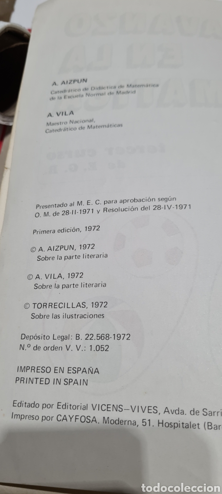 Libros de segunda mano: Precioso libro. EGB. Avanzo en la Matem&aacute;tica. Vicens Vives. - Foto 5