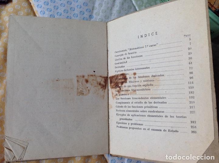 Libros de segunda mano: Matem&aacute;ticas. S&eacute;ptimo curso. 1945. Baratech y Estevan Ciriquian - Foto 2