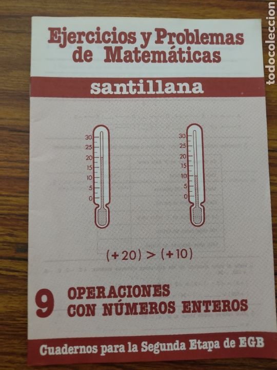 Libros de segunda mano: Cuadernillo Ejercicios y Problemas de matematicas 9 Operaciones con n&uacute;meros enteros Santillana - Foto 1