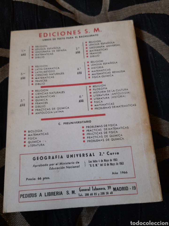 Libros de segunda mano: Geograf&iacute;a universal 2 de SM de 1966 - Foto 2