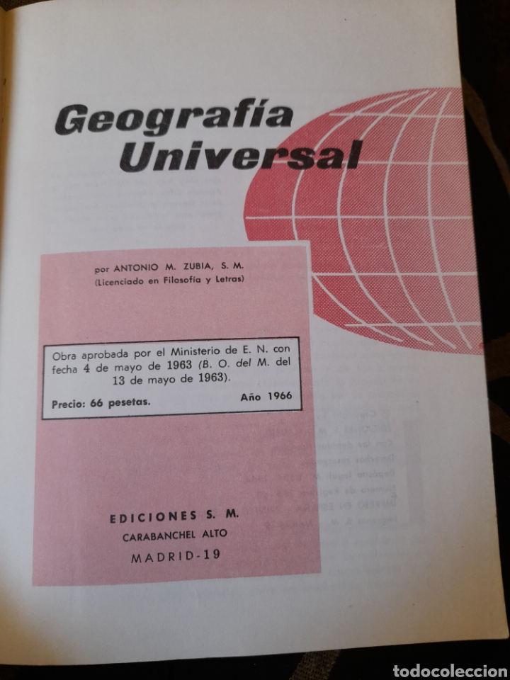 Libros de segunda mano: Geograf&iacute;a universal 2 de SM de 1966 - Foto 3