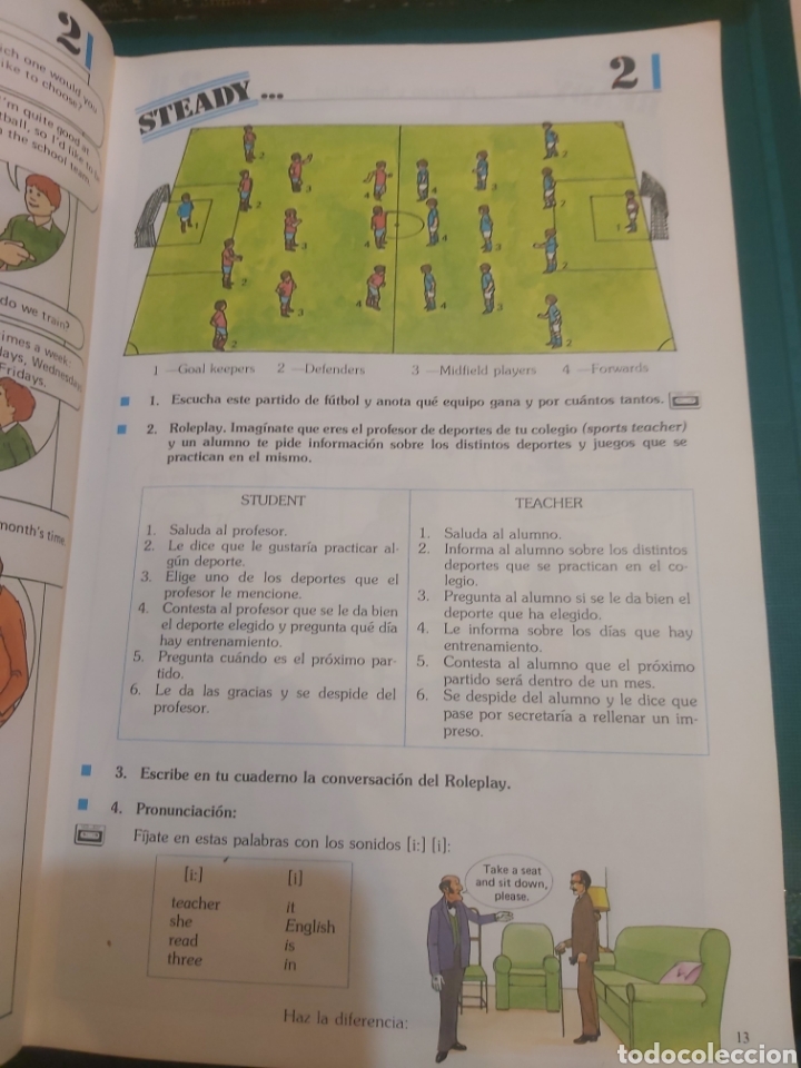 Libros de segunda mano: ANAYA 7 EGB READY STEADY.GO INGL&Eacute;S - Foto 4