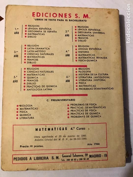 Libros de segunda mano: Matem&aacute;ticas 4 - Marcos, Constantino y Mart&iacute;nez, Jacinto - Foto 6