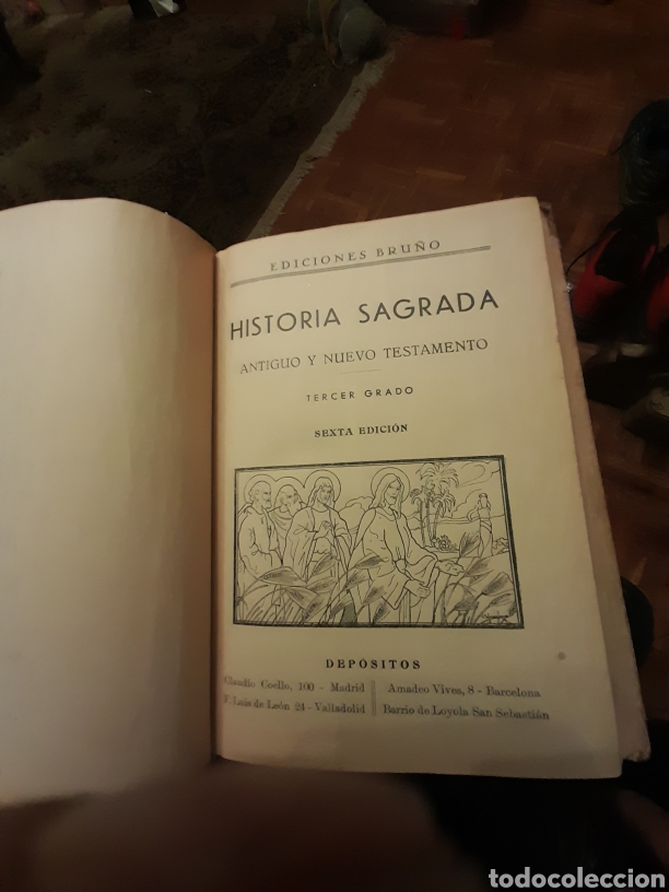 Libros de segunda mano: Historia Sagrada 3 grado de 1947, Ediciones Bru&ntilde;o - Foto 2