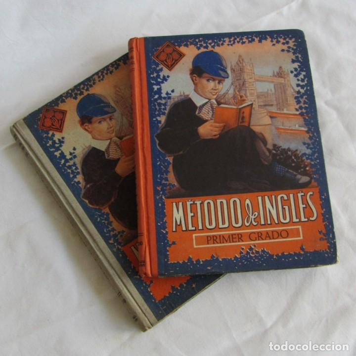 Libros de segunda mano: M&eacute;todo de Ingl&eacute;s Primer + Segundo Grado Luis Vives 1949 - Foto 1