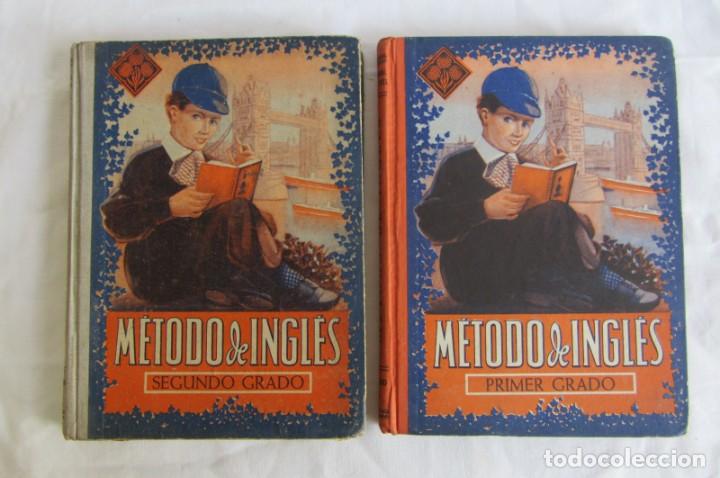 Libros de segunda mano: M&eacute;todo de Ingl&eacute;s Primer + Segundo Grado Luis Vives 1949 - Foto 2