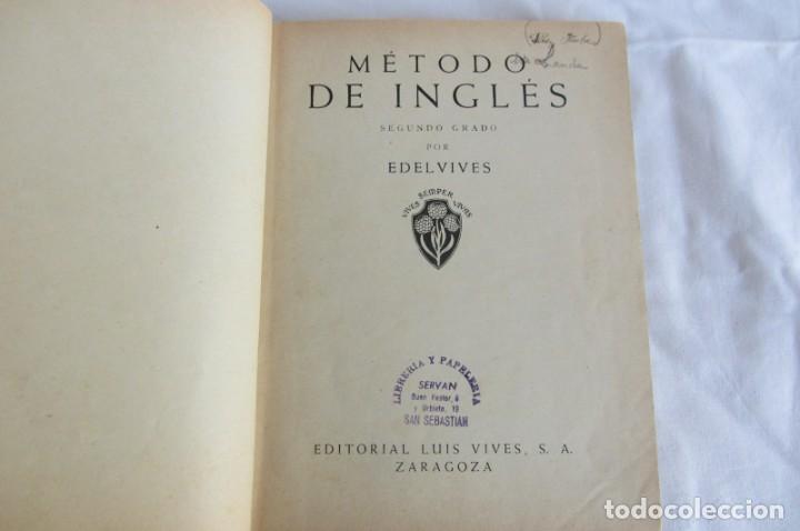 Libros de segunda mano: M&eacute;todo de Ingl&eacute;s Primer + Segundo Grado Luis Vives 1949 - Foto 11